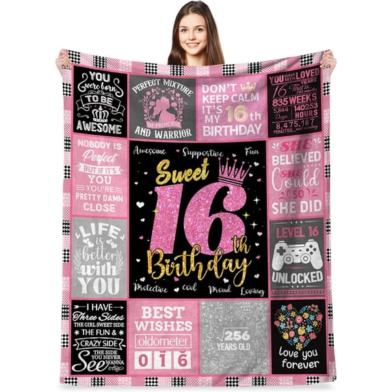 Birthday Gift Blanket for Girls (18th)
