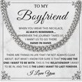 thumbnail image 1 of Birthday Gift for Boyfriend, Cuban Chain Necklace for Boyfriend, Valentines Day Gift for Boyfriend From Girlfriend, Anniversary Gifts For Boyfriend With Message Card, 1 of 3