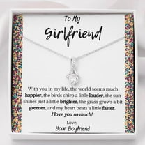 Birthday Gift for Girlfriend, To My Girlfriend Necklace, Anniversary Gift for Girlfriend, Girlfriend Christmas Gift, Jewelry for Girlfriend, Necklace With Meaningful Message Card Inside