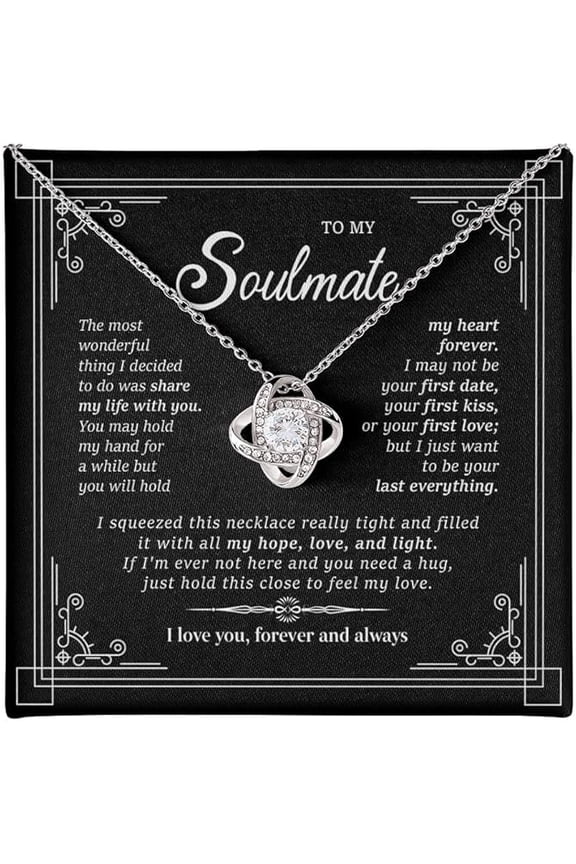 Birthday Gift for Girlfriend/ Wife, Zircon Necklace for Soulmate, 1 st Anniversary Gift, Soulmate Necklace for Women, Valentine's Day Gift for Wife/Girlfriend