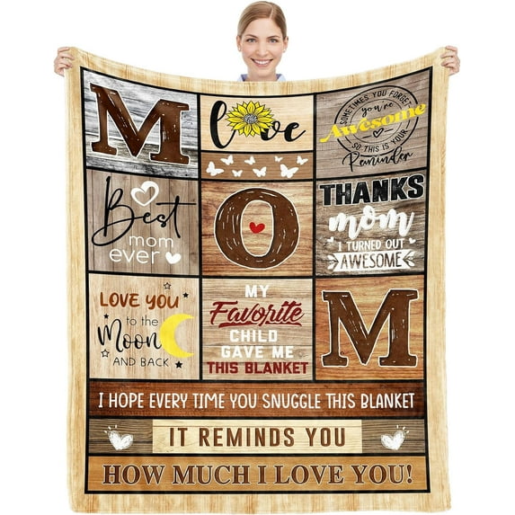 Birthday Gift for Mom, Mom Blanket, Gifts for Mom from Daughter, Mom Birthday Gifts from Son, Mothers Birthday Gifts, Mom Gifts for Birthday, Mom Mothers Day Birthday Gifts