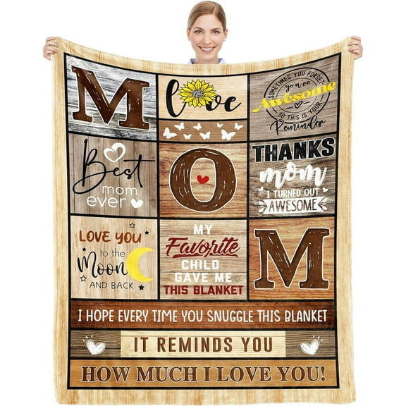 Birthday Gift for Mom, Mom Blanket, Gifts for Mom from Daughter, Mom Birthday Gifts from Son, Mothers Birthday Gifts, Mom Gifts for Birthday, Mom Mothers Day Birthday Gifts