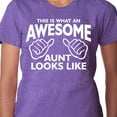 thumbnail image 1 of Birthday Gift for Aunt tshirts t shirts for New Aunt Gift This is What an Awesome Aunt Loo, 1 of 2