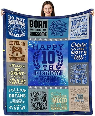 Birthday Gifts for 10 Year Old Boys, Gifts for 10 Year Old Boy Blanket