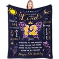 thumbnail image 1 of Birthday Gifts for 12 Year Old Girls Blanket, 12th Birthday Gifts for Girls, Birthday Presents for 12 Year Old Girls, Birthday Gifts for Girls Age 12, 12 Yr Old Birthday Gift Ideas, 1 of 7