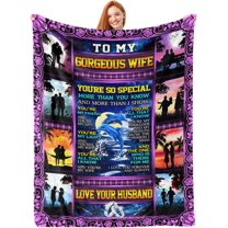 Birthday Gifts Blanket for Wife,Throw Blanket for Wife- Romantic Gifts for Wife from Husband,to My Wife Gift Blanket of Mothers Day,Anniversary Or Christmas for Her 50"X60"