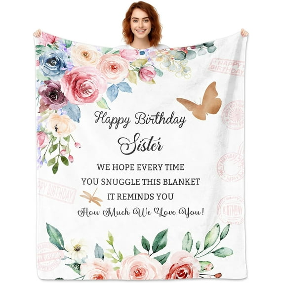 Birthday Gifts for Daughter, Daughter Birthday Gift Throw Blanket 60x50 Inches, Happy Birthday Gifts for Daughter Adult, Birthday Gifts for Daughter from Mom Dad, Unique Daughter Birthday Gifts Ideas