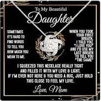 Birthday Gifts For Daughter From Mother, To My Daughter Necklace from Mom With Heartfelt Message & Elegant Box, Jewelry Gift for Daughter From Mother On Graduation, Christmas