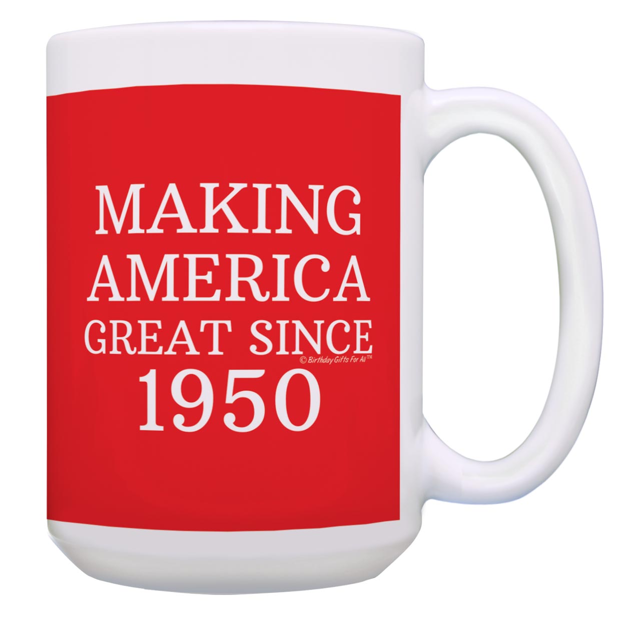 Tortenaufsatz „Making America Great Since 1975“ – Für 50. Geburtstag, Glitzer, Fertig Montiert
