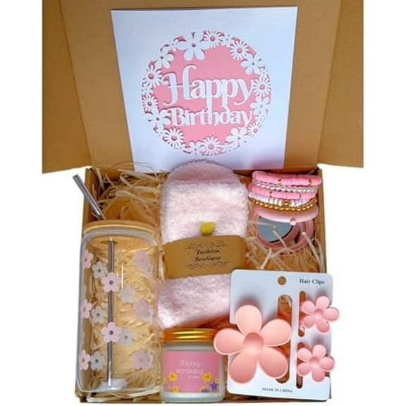 Birthday Gifts For Women Teen Girl,Her,Happy Birthday Gift Box For Mother,Sister,Daughter,Friends (Light Pink)
