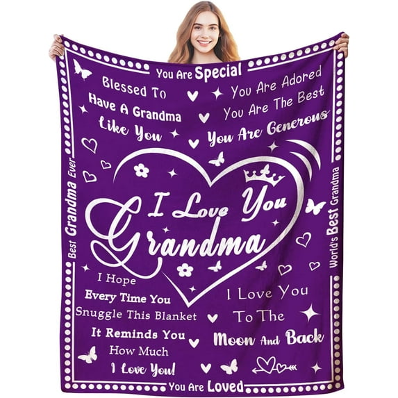 Birthday Gifts for Grandma Blanket,3D Printed Nana Grandma Grandmother Blankets and Throws Unique Grandma Gifts from Grandson Grandkids Mothers Day Best Gifts 50"X40"
