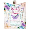 thumbnail image 1 of Birthday Gifts for Grandma, Grandma Birthday Gifts from Grandchildren, Grandmother Birthday Gift Ideas, Gifts for Grandma Birthday Unique, Birthday Presents for Grandma Throw Blanket 50x60, 1 of 6