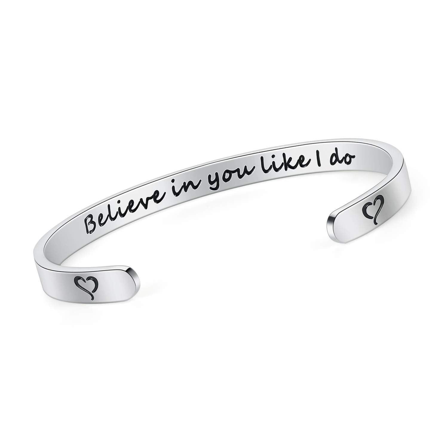 DOWAY Stainless Steel Bangle Bracelets For Women | Gold & Silver Plated, Smooth Polished, Gift Ready