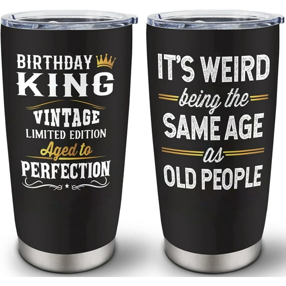 Birthday Gifts for Men Him 20oz Tumbler, Cool Gifts for Husband Bday, Men Birthday Gift Ideas, Best Bday Gift for Grandpa, Male, Dad, Boyfriends, Uncle