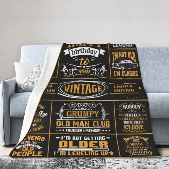 Birthday Gifts for Men/Boyfriend/Huband/Dad, Male/Men Gifts for Birthday, Mens Birthday Gift Ideas, Best Birthday Gifts for Men, Gift for Men Birthday Throw Blanket 50x40
