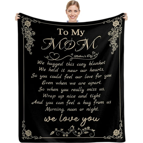 Birthday Gifts for Mom,Mom Birthday Gifts from Daughter,Gifts for Mom Birthday,to My Mom Blanket from Son,Lightweight Soft Warm Throw Blankets for Home Office Sofa Gifts for Mom Mother 60"x80"