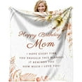 thumbnail image 1 of Birthday Gifts for Mom, Mom Birthday Gifts from Daughter, Moms Birthday Gift Ideas, Mothers Birthday Gifts from Son, Unique Gifts for Mom Birthday, Mom Bday Gift Throw Blanket 60 x 50 Inch, 1 of 6