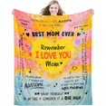 thumbnail image 1 of Birthday Gifts for Mom Mom Blanket Mom Birthday Gifts from Daughter Best Mom Ever Gifts Moms Birthday Gift Idea Gifts for Moms I Love You Blanket Garden Blankets for Mom 60x50, 1 of 6