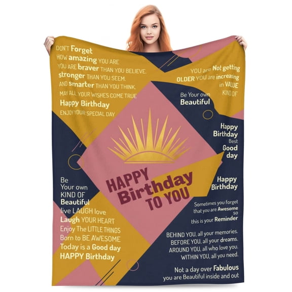 Birthday Gifts Throw Blanket Unique Happy Birthday Decorations Ideas Gifts for Men and Women 50x40