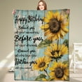 thumbnail image 1 of Birthday Gifts,Unique Best Gift Blanket 60x80in for Women Girls,Sunflower Rustic Wood Love Blankets, Ideas for Mom Sister Wife Female Grandma Lightweight Throw,Happy Festival Party Decor, 1 of 6