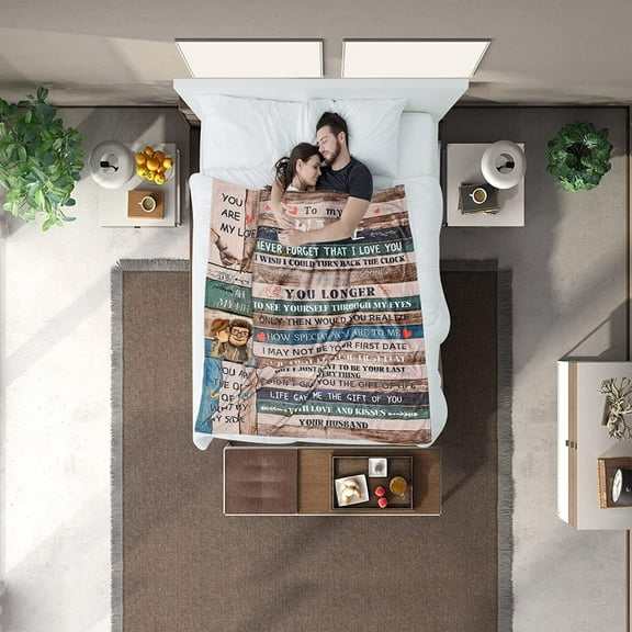Birthday Gifts for Wife from Husband, to My Wife Blanket, Best Wife Presents, Romantic Gifts for Her, Weeding for Wife, Soft Wife Blanket for Couch 50x60 Inches