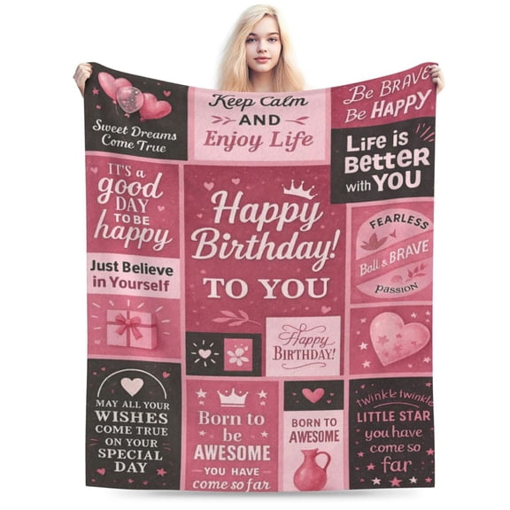 Birthday Gifts for Women, Best Friend Friendship Birthday Gifts Presents for Women, Happy Birthday Gift Blanket , Funny Clever Woman Birthday Gifts for Her, Bday Gift 50x40