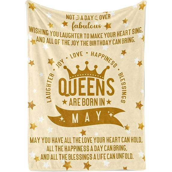 Birthday Gifts for Women, Birthday Gifts for Her, Bday Gifts - Queens are Born in September Birthday Gift Ideas for Mom, BFFs, Grandma, Aunt - Flannel Plush Blanket - 50"x 65"