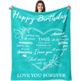 thumbnail image 1 of Birthday Gifts for Women, Birthday Gifts for Women Friendship Unique, Happy Birthday Gifts for Her Men Mom Grandma Wife, Best Birthday Gift Ideas, Happy Birthday Decorations Throw Blanket 50"x60" Red, 1 of 5