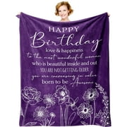 Birthday Gifts for Women Blanket 60 X50 , Gifts for Women Birthday Unique, Women Gifts for Birthday, Women Birthday Gift Ideas, Happy Birthday Decorations, Bday Gifts for Women/Her/Friend/Mom