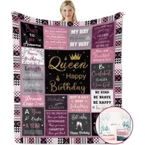 Birthday Gifts for Women, Birthday Blanket with Gift Box, Women Birthday Gift Ideas, Happy Birthday Gifts for Women, Unique Gifts for Women Birthday Decorations Throw Blanket 60"x50"