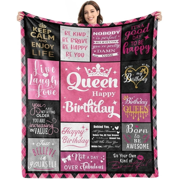 Birthday Gifts for Women Blanket,Gifts for Women,Birthday Decorations for Women,Gifts for Women Who Have Everything,Gifts for Women Birthday Unique,Women Birthday Gift Ideas,Funny Throw Blanket60 x50