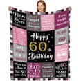 thumbnail image 1 of Birthday Gifts for Women Birthday Blanket, Queen Birthday Gifts for Wife, 60"x80" Happy Birthday to You Blanket Decorations, Happy Birthday Gifts for Her Friend Mom Sister Wife, 1 of 5