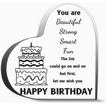 Birthday Gifts For Women Friend Heart Acrylic Plaque For Birthday Gift Birthday Gifts For Wife From Heart Acrylic Decoration Gift For Couple Parent Women Mom Husband Wife
