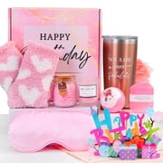 Birthday Gifts for Women Friend Mom -iTi Relaxing Spa Gift Basket Set Care Package Gift for Woman, Unique Happy Birthday Gift Ideas for Sister Her Best Friend Wife Grandma Teacher Nurse Coworker(Pink)