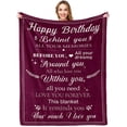 thumbnail image 1 of Birthday Gifts for Women Friendship Birthday Blanket Mom Birthday Gifts Happy Birthday Decorations Unique Birthday Gifts for Women/Men/Mom/Grandma/Wife Purple Birthday Throw Blanket 50''x60'', 1 of 5