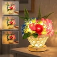 thumbnail image 1 of Birthday Gifts for Women, Gift Basket for Mom Blue & Pink Hydrangea Rose Cordless Table Lamp, 3 Color Crystal Lamps Touch Bedside Lamps with USB Charge Small Night Light for Bedroom, 1 of 12