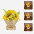 thumbnail image 1 of Birthday Gifts for Women, Gift Basket for Mom Sunflower Cordless Table Lamp, Crystal Lamps Touch Bedside Lamps Infinitely Dimming with USB Charge Night Light for Bedroom, 1 of 4