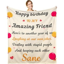 Birthday Gifts for Women Men Bestie, for Women Men,Friendship Gifts for Girls Boys,Birthday Decorations for Women,Best Friend Blanket Gifts for Women,Long Distance