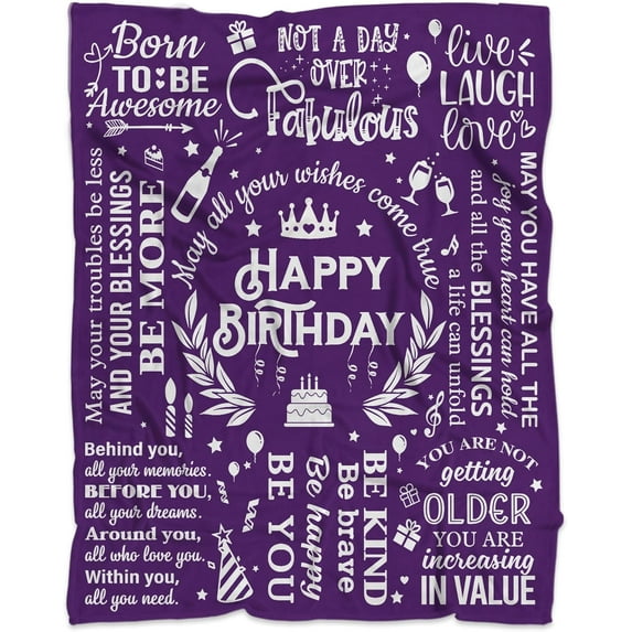 Birthday Gifts for Women Men Him Her, 40th 50th 60th 70th 80th Birthday Gifts for Mom Sister Wife Grandma, Best Birthday Gift Ideas Throw Blanket, Gifts for her on Birthday Mothers Day