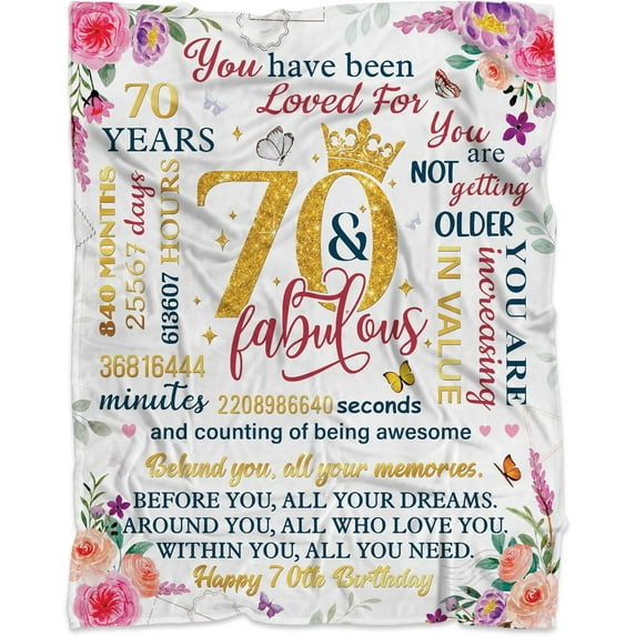 Birthday Gifts for Women Men Him Her, 40th 50th 60th 70th 80th Birthday Gifts for Mom Sister Wife Grandma, Best Birthday Gift Ideas Throw Blanket, Gifts for her on Birthday Mothers Day