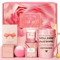 thumbnail image 1 of Birthday Gifts for Women, Mom, Sister, Friend: Unique Pink Self Care Spa Relaxation Baskets Set, Mothers Day, Christmas, Valentines, Holiday, Gift for Her, Girlfriend, Grandma, Wife, Bestie, Coworker, 1 of 4