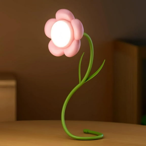 Birthday Gifts for Women,Roses Flower Lamp Rechargeable Cordless Led Reading Light,3-Colour Infinitely Dimming Small Night Light for Festival Gifts for Mom Girlfriend Grandma (Orange)