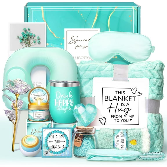 Birthday Gifts for Women, Self Care Gifts for Women Get Well Soon Gifts Basket, Lavender Relaxing Spa Gift Basket, Unique for Mom, Friends, Sister, Grandma
