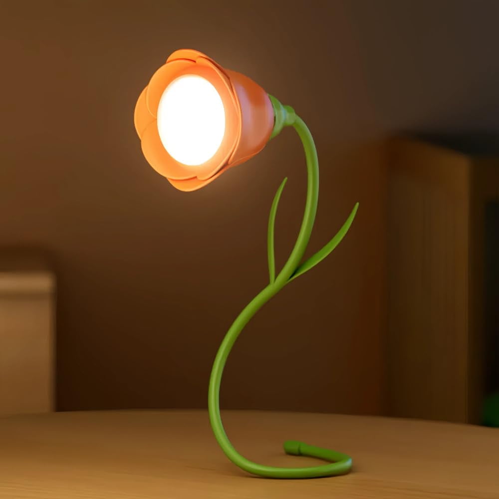 Birthday Gifts for Women,Sunflower Flower Lamp Rechargeable Cordless Led Reading Light,3-Colour Infinitely Dimming Small Night Light for Festival Gifts for Mom Girlfriend Grandma (Yellow)