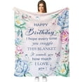 thumbnail image 1 of Birthday Gifts for Women Teen Girls Throw Blanket 60"X50", Best Friend Birthday Gifts, Gifts for Women Birthday Unique Friend, Birthday Gifts Ideas, Happy Birthday Decorations, 1 of 5