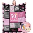 thumbnail image 1 of Birthday Gifts for Women Throw Blanket 60"X50", Happy Birthday for Women Funny, Gifts for Women Birthday Unique, Womens Birthday Gift Ideas for Her Girls Friend Mom Sister Wife Grandma Female Woman, 1 of 5