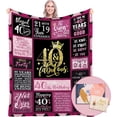 thumbnail image 1 of Birthday Gifts for Women Throw Blanket 60"X50", Happy Birthday for Women Funny, Gifts for Women Birthday Unique, Womens Birthday Gift Ideas for Her Girls Friend Mom Sister Wife Grandma Female Woman, 1 of 5