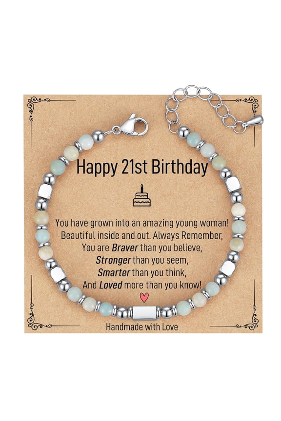 Birthday Gifts for Women Unique 21st 30th 40th 50th 60th 65th 70th 80th Birthday Decorations for Her Girls Bracelet Womens Birthday Gifts Ideas Sister Best Friend Female Mom Daughter 13 15