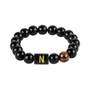 Birthday Gifts for Women Unique Anxiety Bracelet Personalized 26 Initial Stone Bracelet Elastic Bracelet Letter Bracelet Charm Bracelet For Men Women Girls