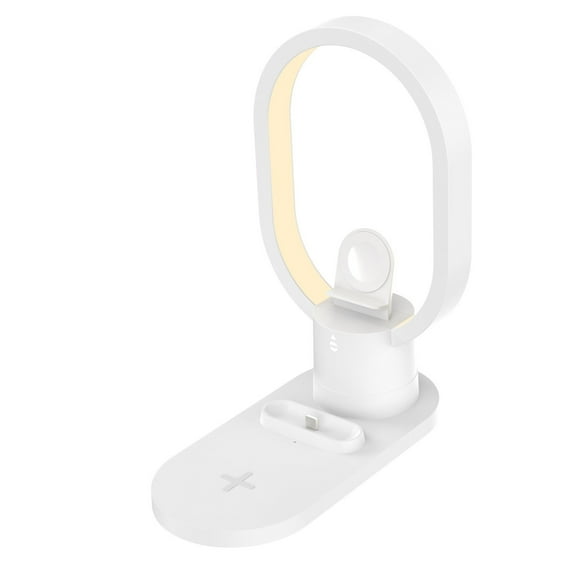 Birthday Gifts for Women,Wireless Charger, 4 in 1 Touch Bedside Lamp,Phone Holder, Dimmable LED Night Lights Birthday Gifts for Women, Men, Dad, Mom (White)